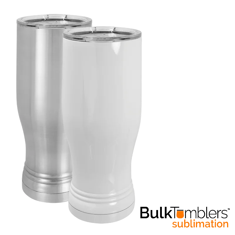 Stylish Drinkware Collection 14 oz Pilsner SUBLIMATION Stainless Steel Blank Insulated SureGrip Tumbler with Lid