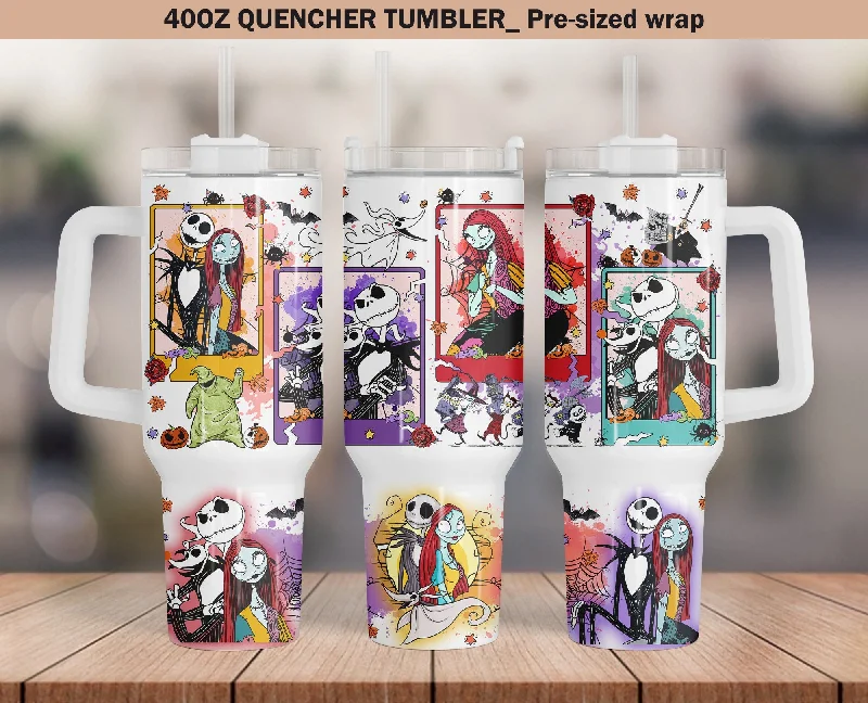Set Of Tumblers 40oz Halloween Tumbler Wrap, Horror Movie Tumbler, 40oz Tumbler Wrap, Horror Tumbler,Trick or Treat,Spooky Vibes,Spooky Season, Png Download