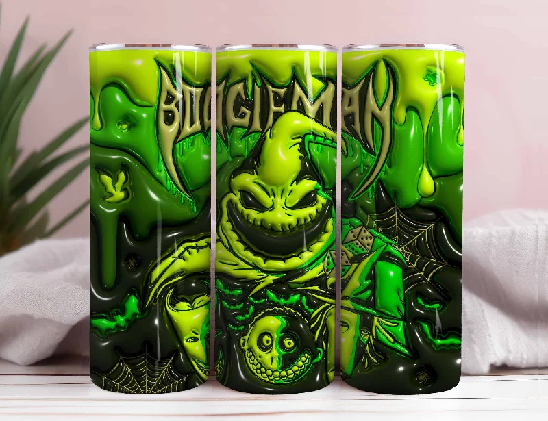 Premium Drinkware Sets 3D Inflated Halloween Tumbler, Cartoon Halloween Tumbler, Halloween Tumbler, 3D Tumbler Wrap, 20oz Skinny Tumbler, Spooky Season Tumbler Png