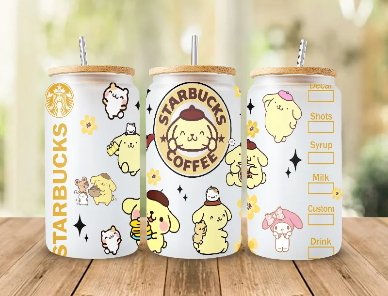 Travel Tumblers Sale Bundle Kawaii Kitty Coffee Tumbler Wrap, Kitty Coffee, Kitty 16oz Can Glass Wrap, Kitty Tumbler Wrap, Pink Cat Tumbler, Instant Download 3