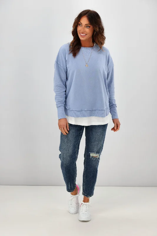 Coastal Beach - Inspired Style Foxwood Delilah Crew Light Blue
