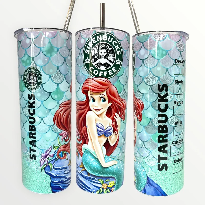 Insulated Tumbler Sale Starbucks x Disney The Little Mermaid 20/30oz Thermal Skinny Tumbler