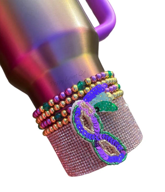 Festive Drinkware Deals Masquerade Mardi Gras Cup Bracelets