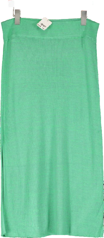 Hot Styles Free People Green Golden Hour Midi Skirt UK L