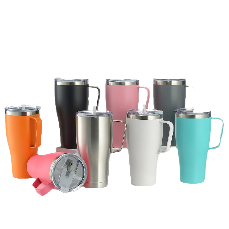 Tumbler Deals 30oz Stainless Steel Vacuum Tumbler Insulated Double Wall Cup with Handle (8colors)