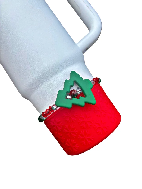 Glassware Deals Christmas Tree Cup Bracelet RED OR GREEN