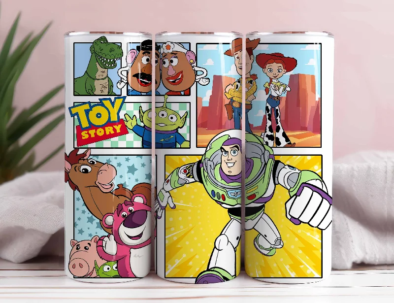 Seasonal Drinkware Sale Toy Story Tumbler 20oz Sublimation Design PNG, Kids Cartoon Tumbler, Movie Character Tumbler Straight PNG
