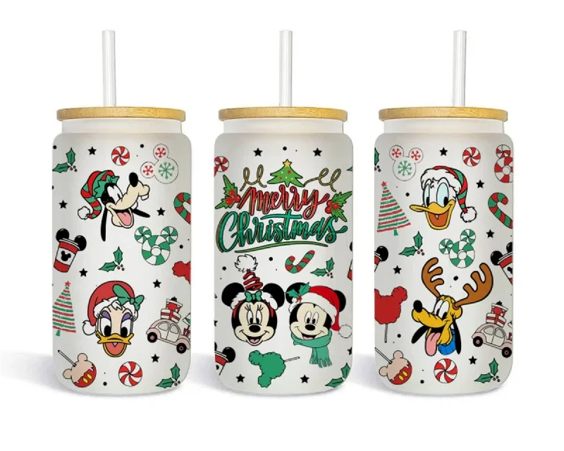 Stylish Drinkware Collection Cartoons Christmas Coffee PNG, 16oz Libbey Can Glass, Christmas Coffee, Tumbler Wrap, Can Glass Full Wrap,Christmas Tumbler,Instant Download