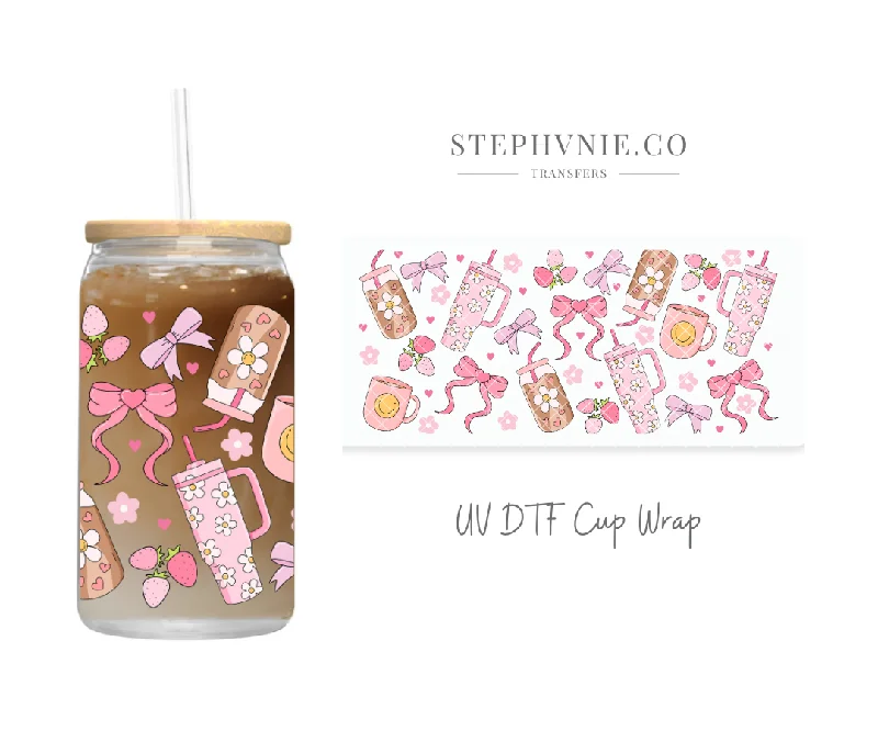 Eco-Friendly Drinkware Pink Girl Essentials - 16oz Cup Wrap