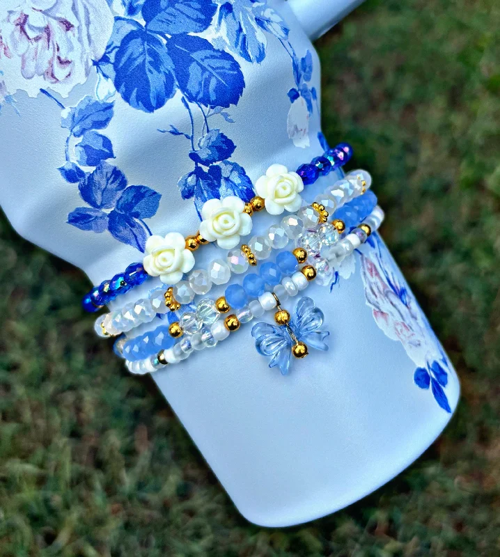 Drinkware Deals EverBlooming Rosettes LoveShack Fancy Cup Bracelets. Designer Stanley Cup Accessories.