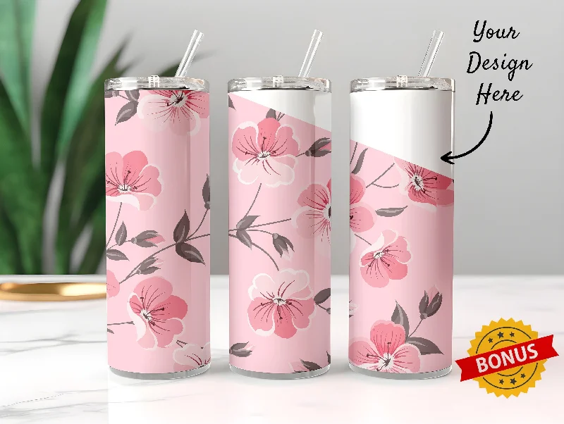 Portable Drinkware Discounts Tumbler Mockup Variety Bundle  20oz Skinny Straight Tumbler Mock-up  Mock-Up Edit in Canva Photoshop via Smart Object PSD