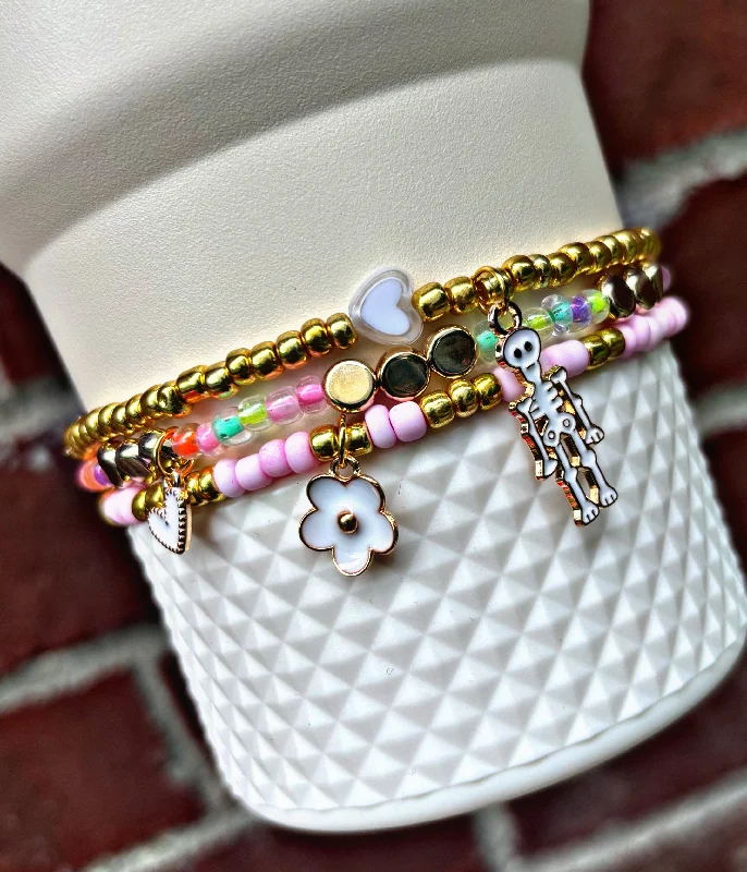 Drinkware Collection Sale Pastel Skeleton Halloween Cup Bracelets