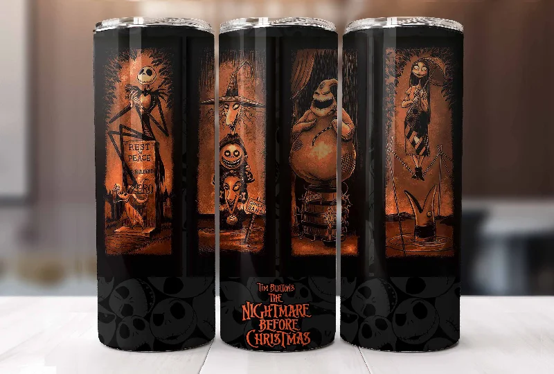Reusable Drinkware Deals The Nightmare Before Christmas 20oz Tumbler PNG, Horror Halloween Tumbler, Jack And Sally Full Tumbler Wrap, Boo bash, Boogie Oogie