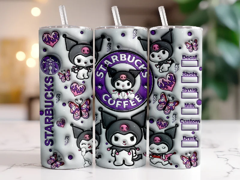 Buy More Drinkware 3D Kawaii Cat Tumbler, Cat Coffee, 20oz Straight Skinny Wrap, Cat Tumbler Wrap, Pink Cat Tumbler, Sublimation Design, Instant Download