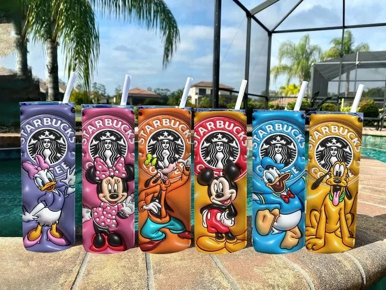 Discount Tumblers Inflated Cartoon Tumbler Design Png 3D Tumbler Wraps 20oz Skinny Sublimation Digital Downloads 3D Puffy Mouse Design Sublimation Png