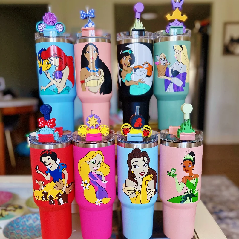 Insulated Bottles Promotion Princess Character Inspired on 40 oz Quencher Inspired Stainless Steel Tumbler