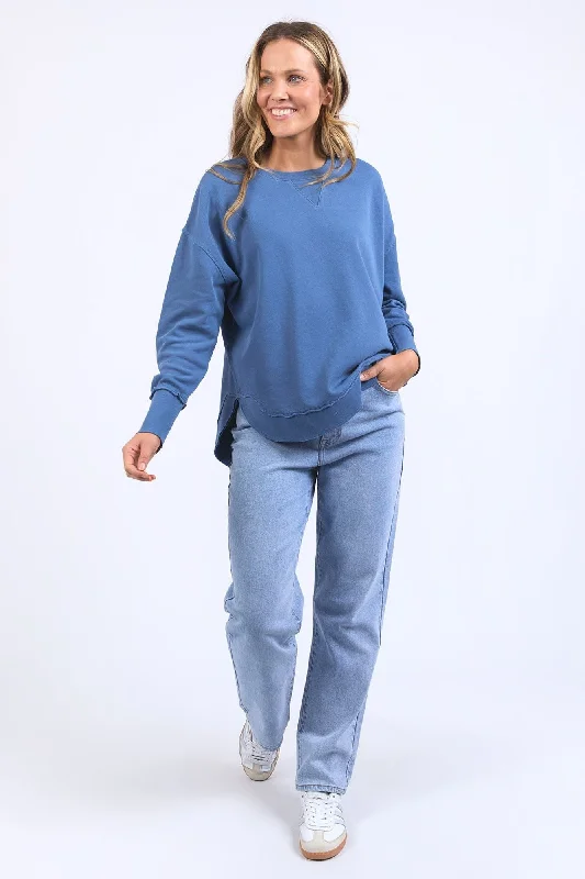 Luxe Women's Apparel Foxwood Delilah Crew Blue Horizon