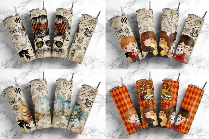 Drinkware Gifts For Friends Bundle Harry Potter 20oz  Tumbler PNG, Hogwarts Alumni, Magic Wand Symbol, Wizardy Houses