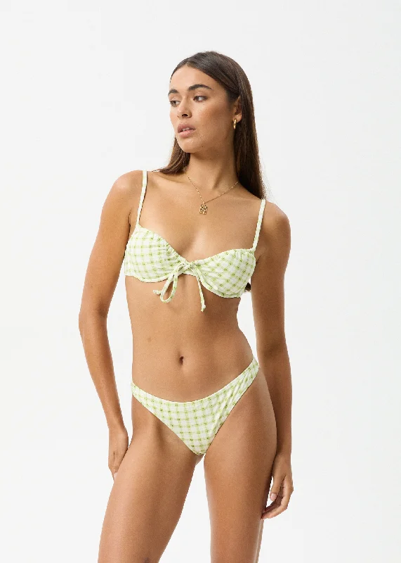 Big Discounts AFENDS Womens Darcy - Check Bikini Bottom - Lemongrass Check