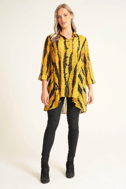 Fashion Sale Saloos Textured Abstract Print Button Though Shirt