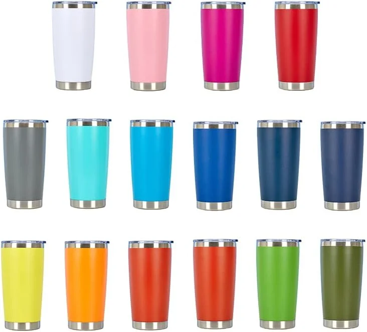 Insulated Tumbler Sale 20oz Case(16UNITS) Stainless Steel Vacuum Travel Tumbler Mix Colors (16colors mix)