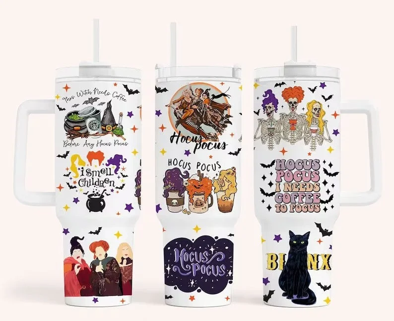 Thermal Drinkware Magic 40oz Tumbler Wrap PNG, Hocus Pocus Quencher Tumbler Sublimation, Wizard Tumbler Png, Halloween Tumbler Png, Magic Wrap, Harry Magic