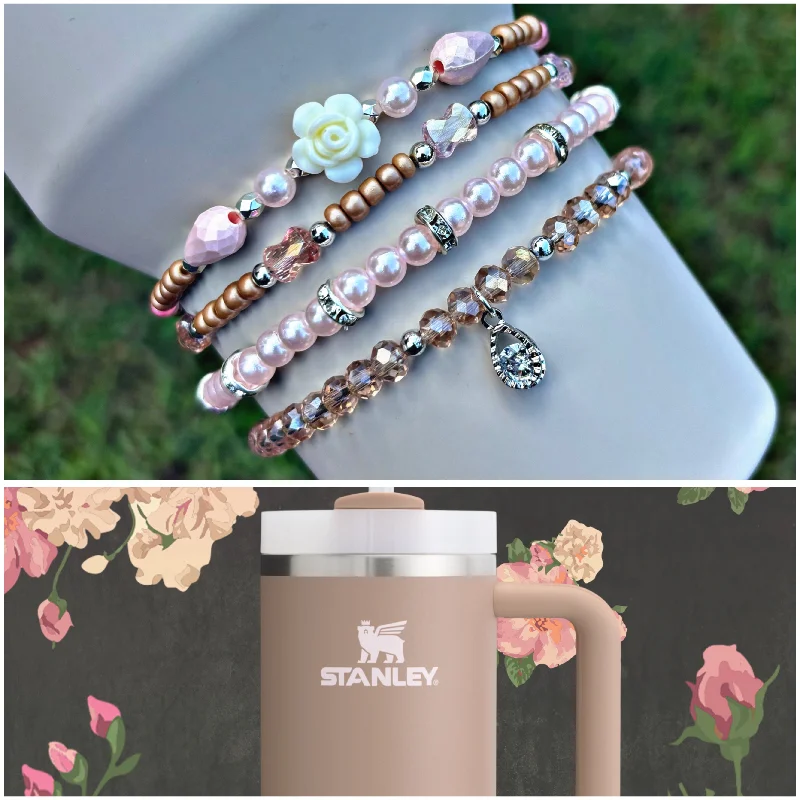 Travel Drinkware Offer Almond Rose Stanley Cup Bracelets