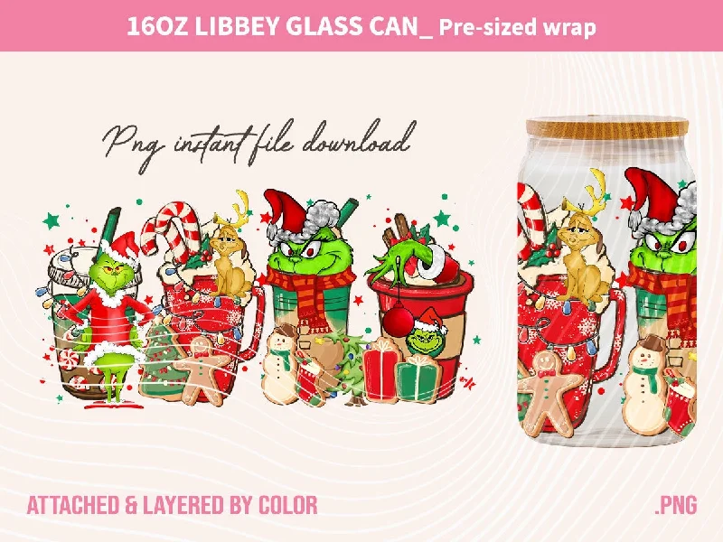 Decorative Drinkware Sale Christmas Can Glass Wrap, Christmas 16oz, Cartoon Movie Can Glass, Can Glass Wrap, Christmas Tumbler, Christmas Vibes, Coffee Wrap, Png
