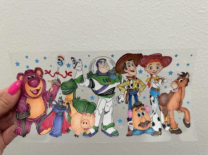 Limited-Time Drinkware Discounts Disney Toy Story UV DTF Wrap Transfer 16oz | No Heat Needed | Waterproof | Permanent Adhesive
