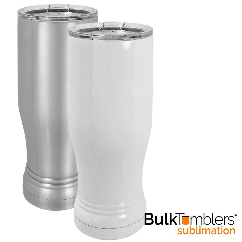 Stainless Steel Drinkware 20 oz Pilsner SUBLIMATION Stainless Steel Blank Insulated SureGrip Tumbler with Lid