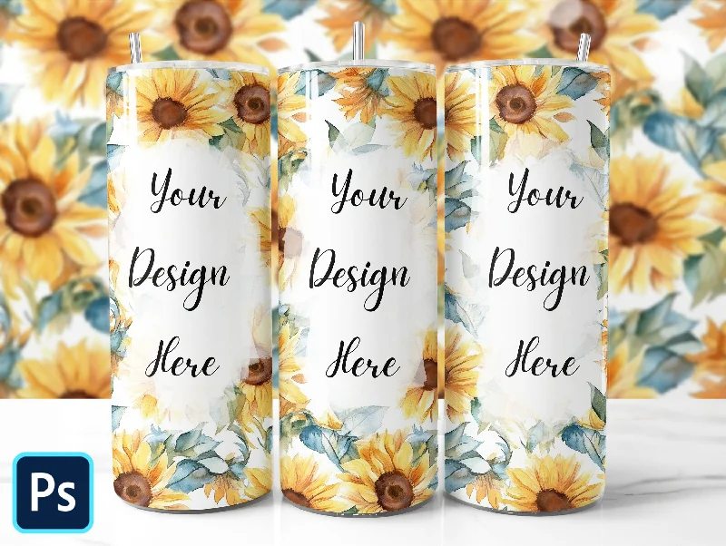 Drinkware Gifts For Friends Blurred Background Tumbler Mockup  20Oz Tumbler Mockup  Tumbler PSD Mockup  Transparent Background  Full Wrap Mockup  3 Tumblers Mockup