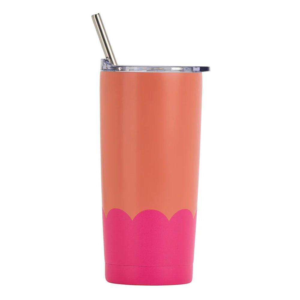 Vacuum-Insulated Bottles Annabel Trends Insulated Smoothie Cup - Wave - Orange & Hot Pink