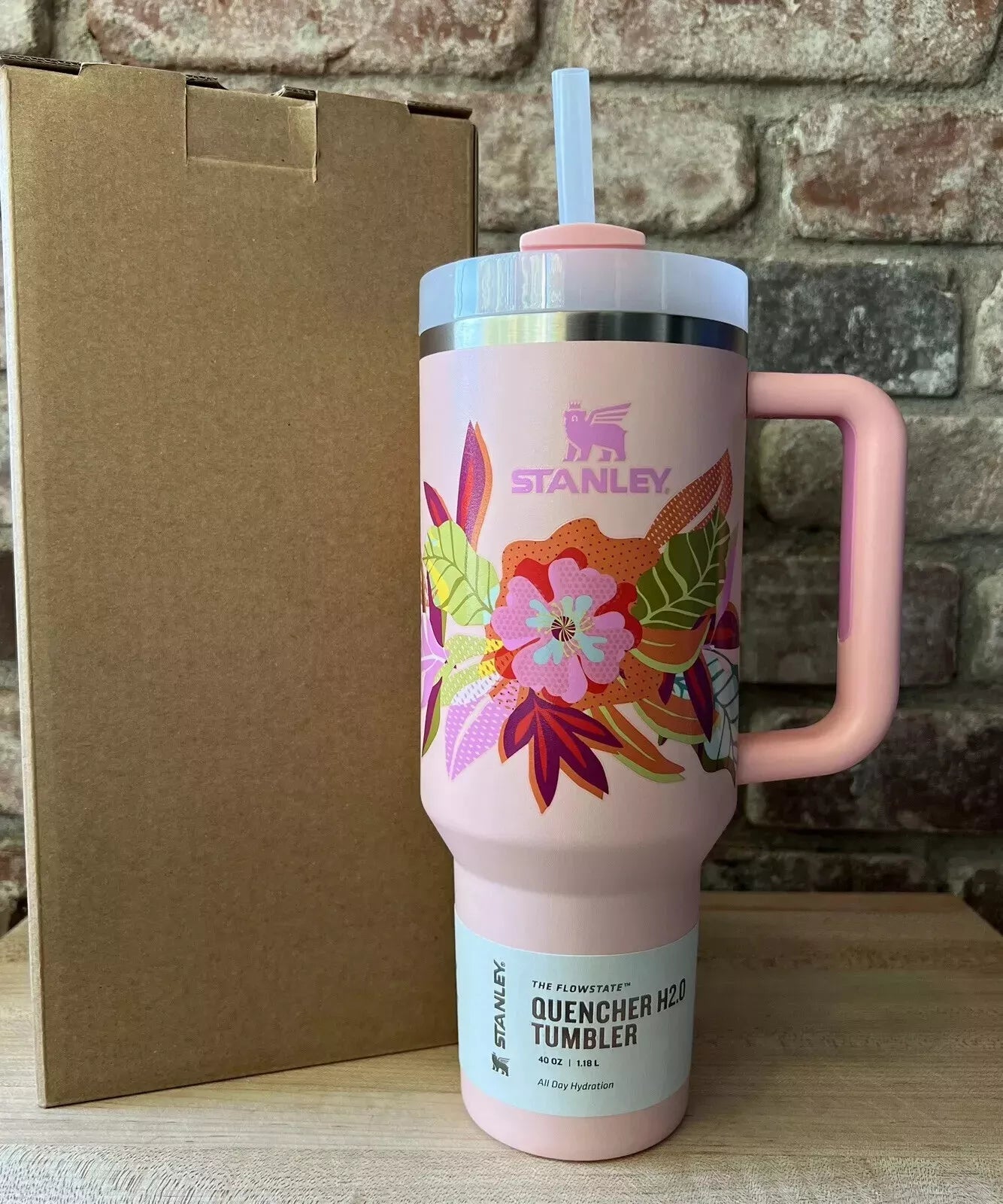 Drinkware Sale New Stanley Mother's Day Collection Quencher H2.0 40oz Tumbler Sorbet Tropic