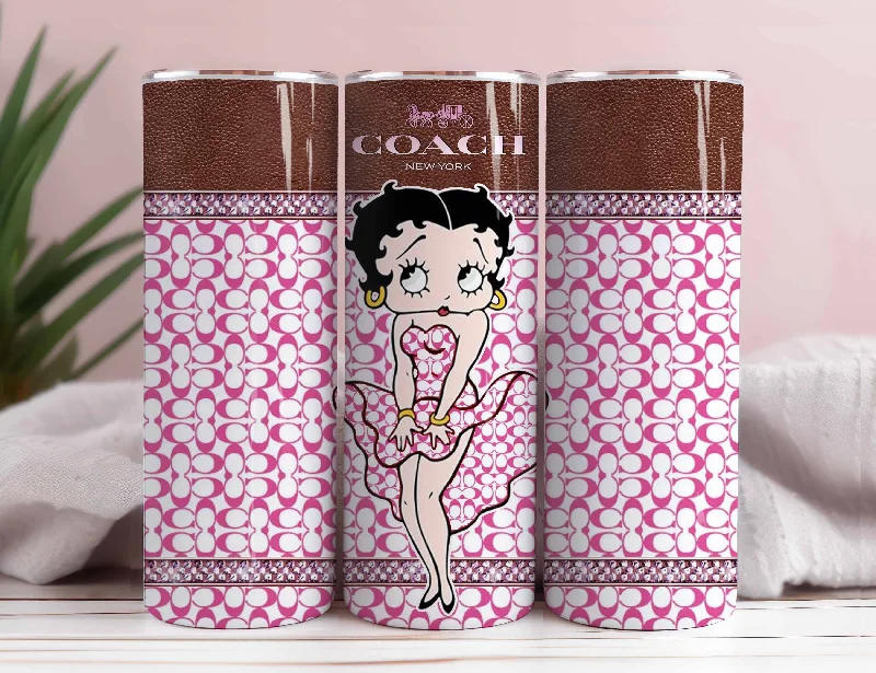 Travel Tumblers Sale Designer Bag Tumbler, Betty Boop Tumbler Png, 20oz design, Sublimation Designs, Tumbler Wrap, Digital Downloads, design gold