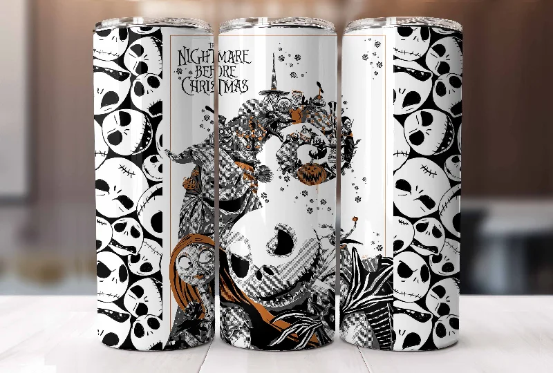 Tumblers Offer The Nightmare Before Christmas 20oz Tumbler PNG, Horror Halloween Tumbler, Jack And Sally Full Tumbler Wrap, Boo bash, Boogie Oogie