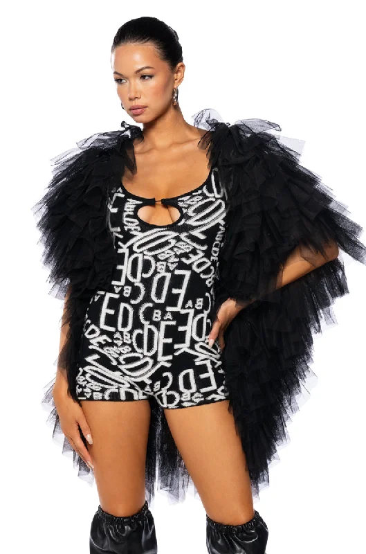 Clearance Event WANNA BE LOVED BY YOU TULLE WRAP SHRUG