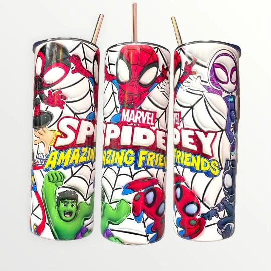 Drinkware Sale Event Spider-Man Amazing Friends Bubble Effect 20/30oz Insulated Skinny Tumbler