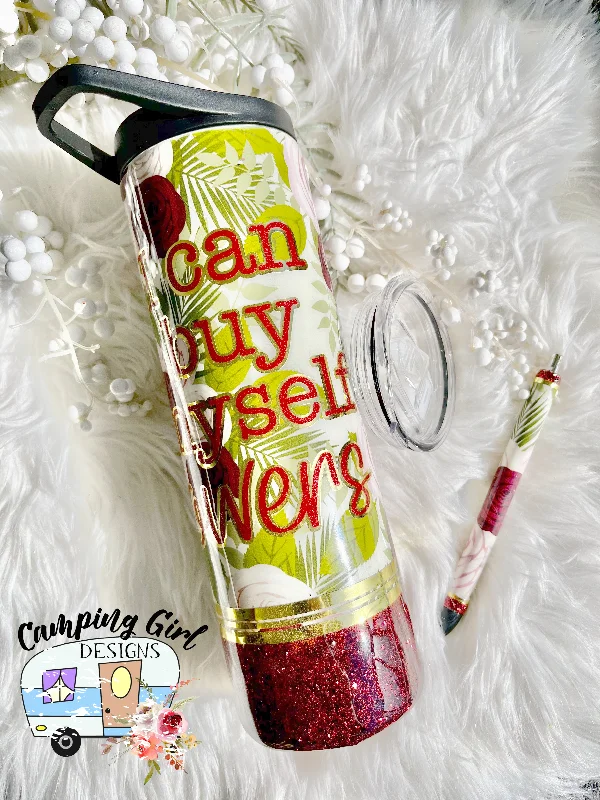 Travel Drinkware READY TO SHIP 30 oz I Can Buy Myself Flowers Tumbler and Matching Pen