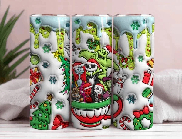 Fresh Styles, Fresh Deals Nightmare Before Christmas 3D Inflated 20oz Christmas Tumbler