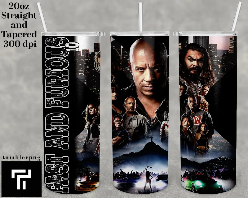 Imited-Time Drinkware Sale Fast and Furious Tumbler 20 oz Skinny Tumbler, Sublimation Designs, Full Tumbler Wrap, Digital Downloads Png