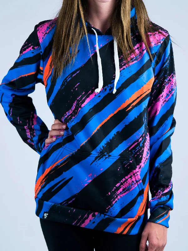 Playful Elegance Blue Slasher Unisex Hoodie