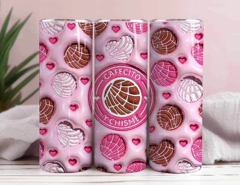 Insulated Tumbler Sale 3D Inflated Cafecito Tumbler, 20oz Skinny Straight, 3D Inflated Design, 3D Inflate, 3D Tumbler Wrap, Coffee Tumbler Wrap,20oz Skinny Tumbler