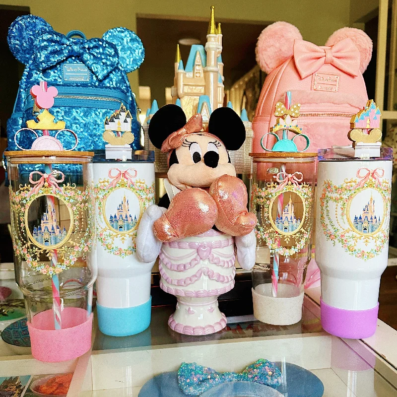 Special Drinkware Promotion Dreamy Castle Inspired Large Castle 40 oz White or Glass Tumbler with Bumper