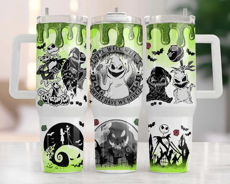 Drinkware Sets Discount Horror Halloween 40oz, Full Tumbler Wrap, Horror Character Tumbler, Halloween Tumbler, Nightmare 40oz, Spooky Season, Handle Tumbler 40oz