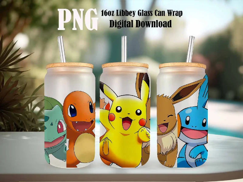 Drinkware Collection Promotion Cartoon Spring Png, 16oz Glass Can Wrap, 16oz Libbey Can Glass, Kawaii Tumbler Wrap, Full Glass Can Wrap, Cartoon Tumbler, Easter Day