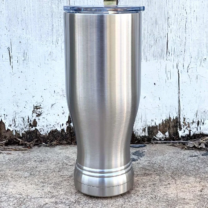Tumblers Offer Case of 24 - Blank 14 oz Stainless Steel Insulated Pilsner Beer Glass Tumbler