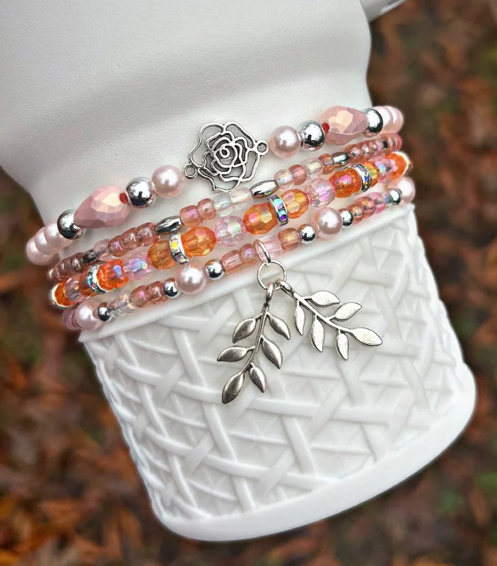 Drinkware Closeout Deals Rose Petal Shimmer Cup Bracelets