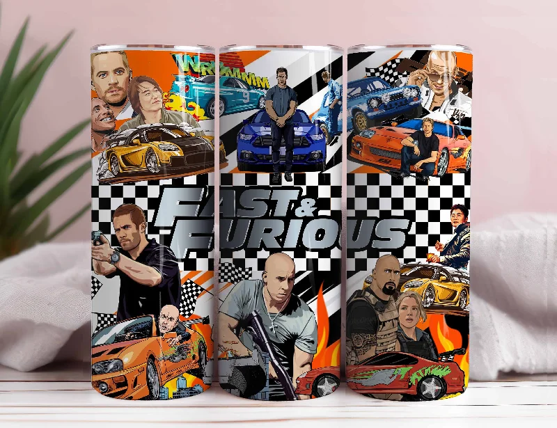 Modern Glass Drinkware Fast _ Furious X Tumbler 20 oz Skinny, Ride Or Die Tumbler Sublimation Designs, Fast And Furious Full Tumbler Wrap, Digital Down