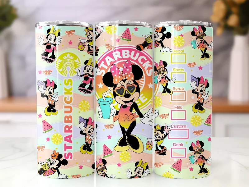 Buy Drinkware Bundle Mouse Tumbler Wrap: 20oz Skinny Sublimation Design - Summer Vibes, Girl Trip - PNG Digital Download