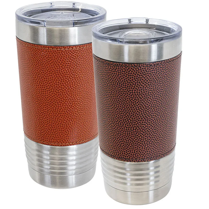 Glassware Promotion Sports Leatherette Tumbler - Stainless Steel Insulated Travel Mug